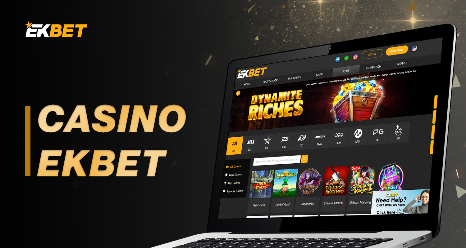 Features of the online casino section on Ekbet for users from India