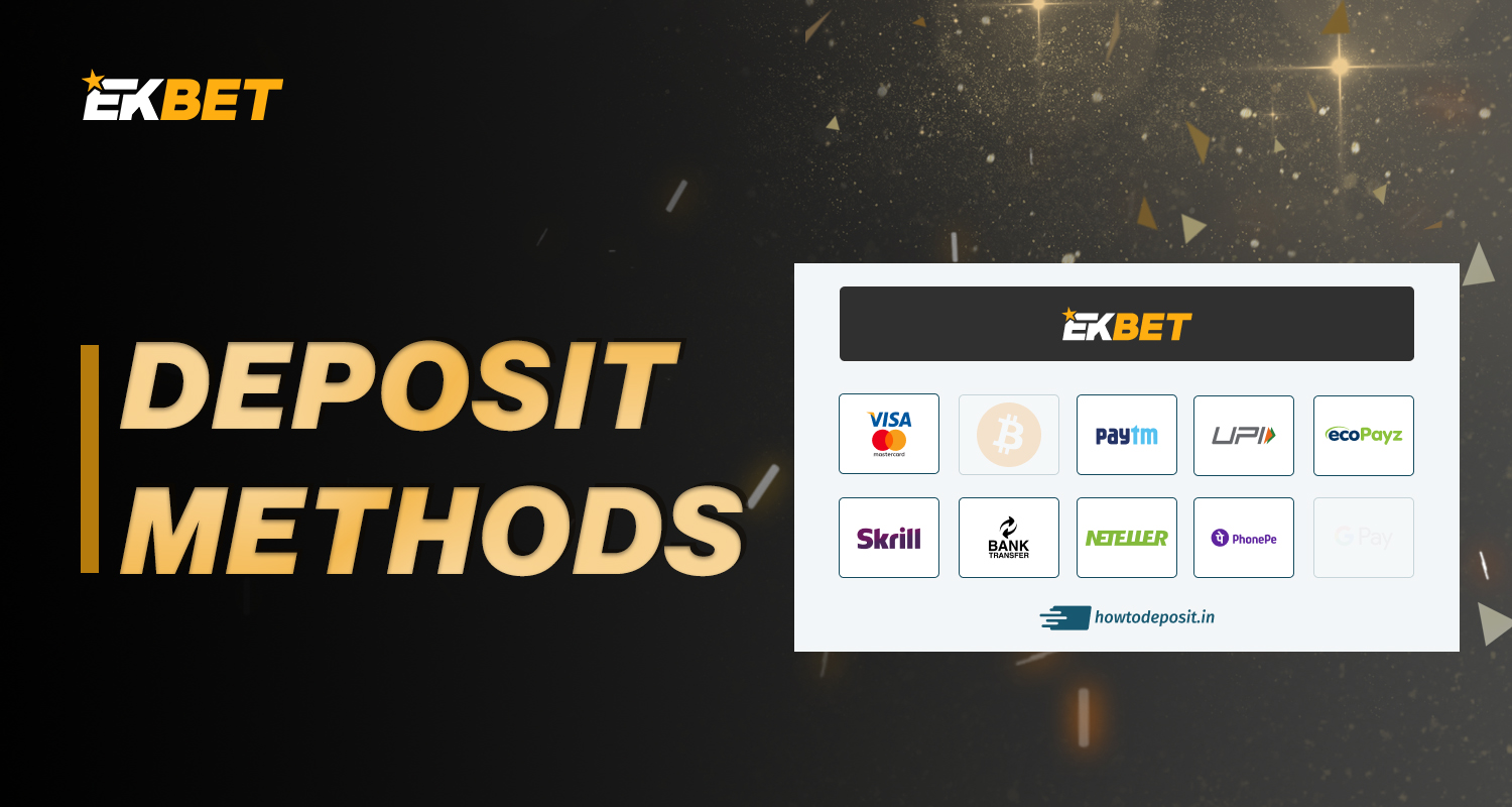With what payment methods can make a deposit on Ekbet 