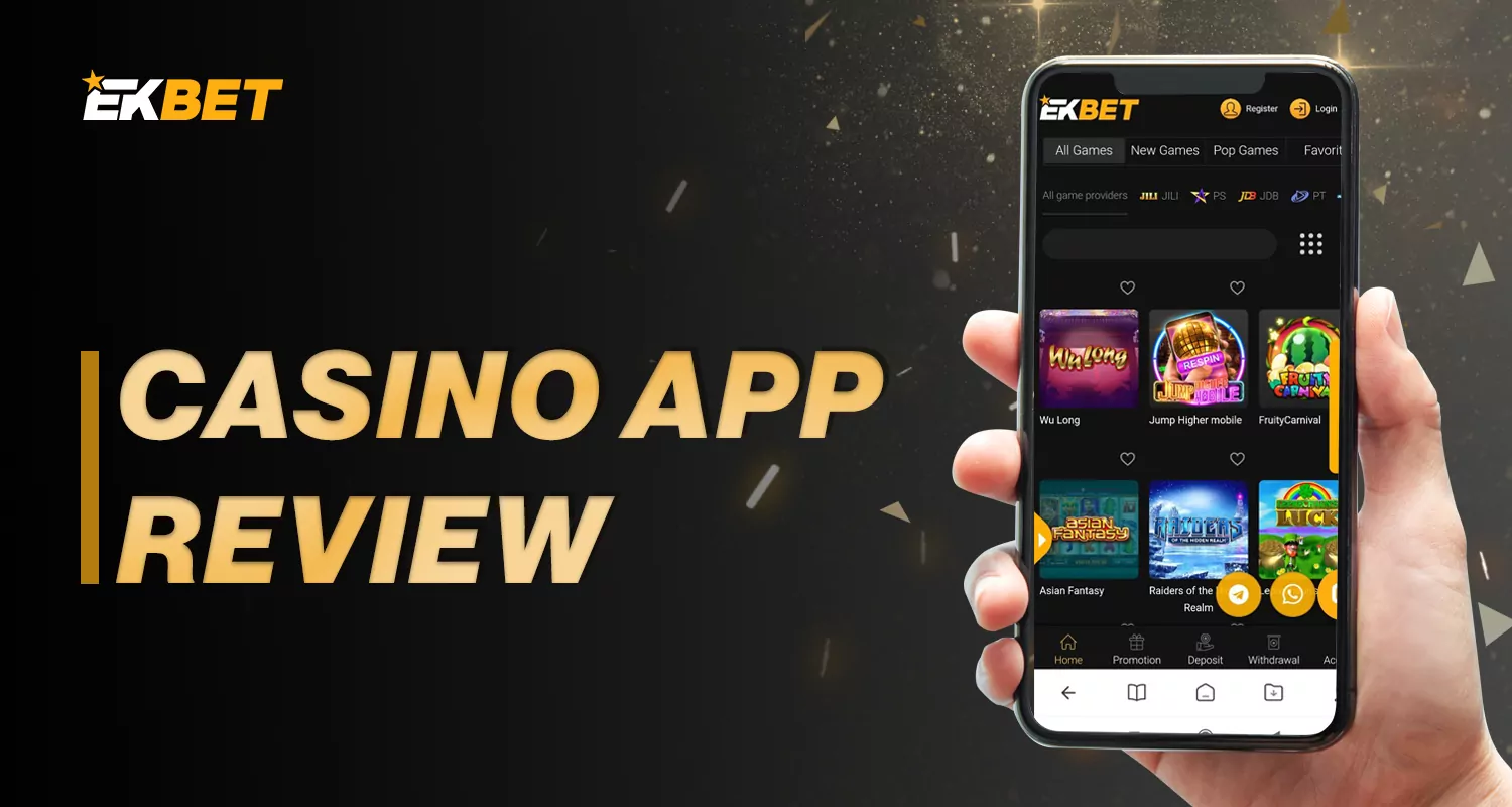 Categories and games online casinos available in Ekbet mobile app 