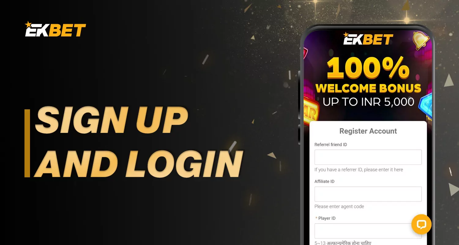 How to create a new account and log in to it with Ekbet app 