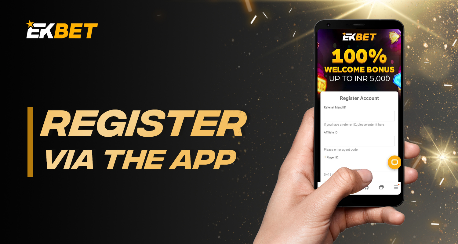 How new Ekbet users can create an account using the mobile app