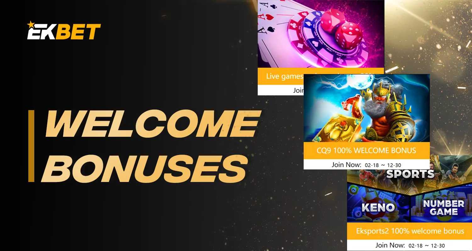Welcome bonuses for all new users of Ekbet from India