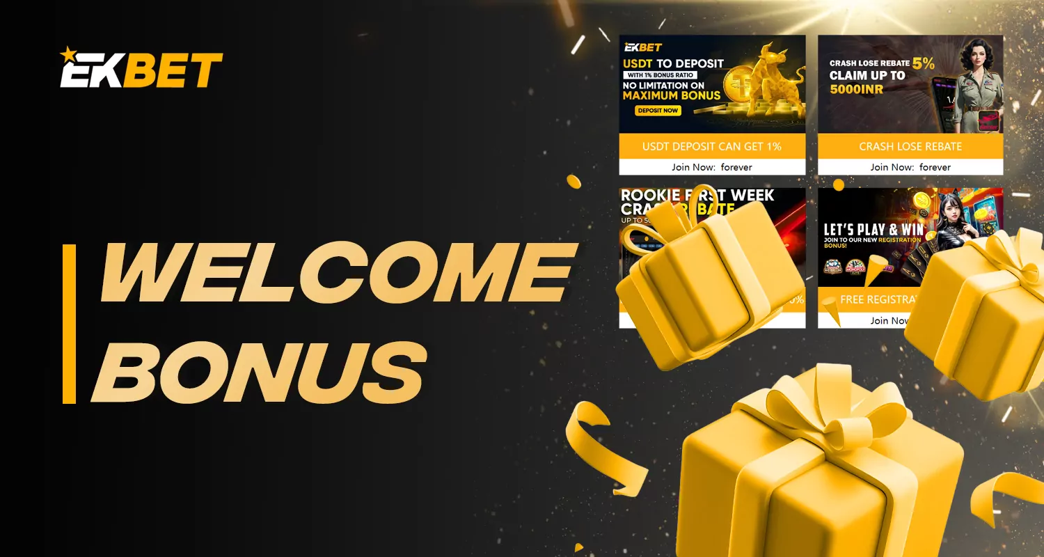 Welcome bonus from Ekbet and other promos for users